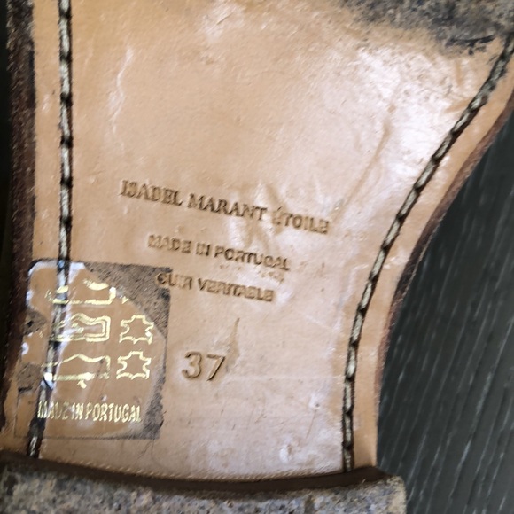 Isabel Marant Olive Suede Ankle Boots size 7 - Picture 4 of 14